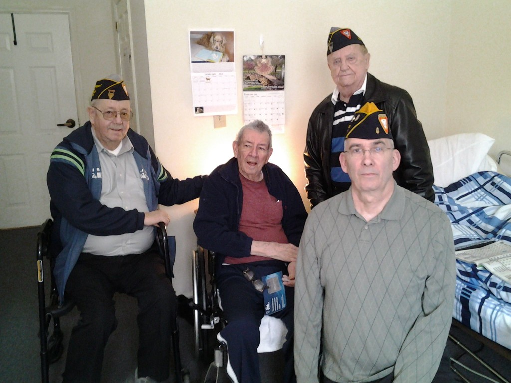 Shipmate John Vavro receiving his 50 year continuous membership award from National Vice President John Ippert February 2014