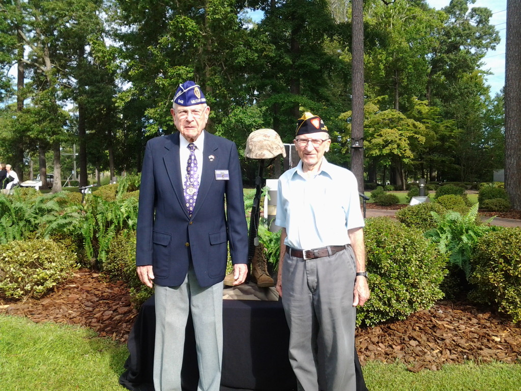 Shipmates Joe Blick and Bob Baum at the Patriots Day Ceremony on 11 September 2014